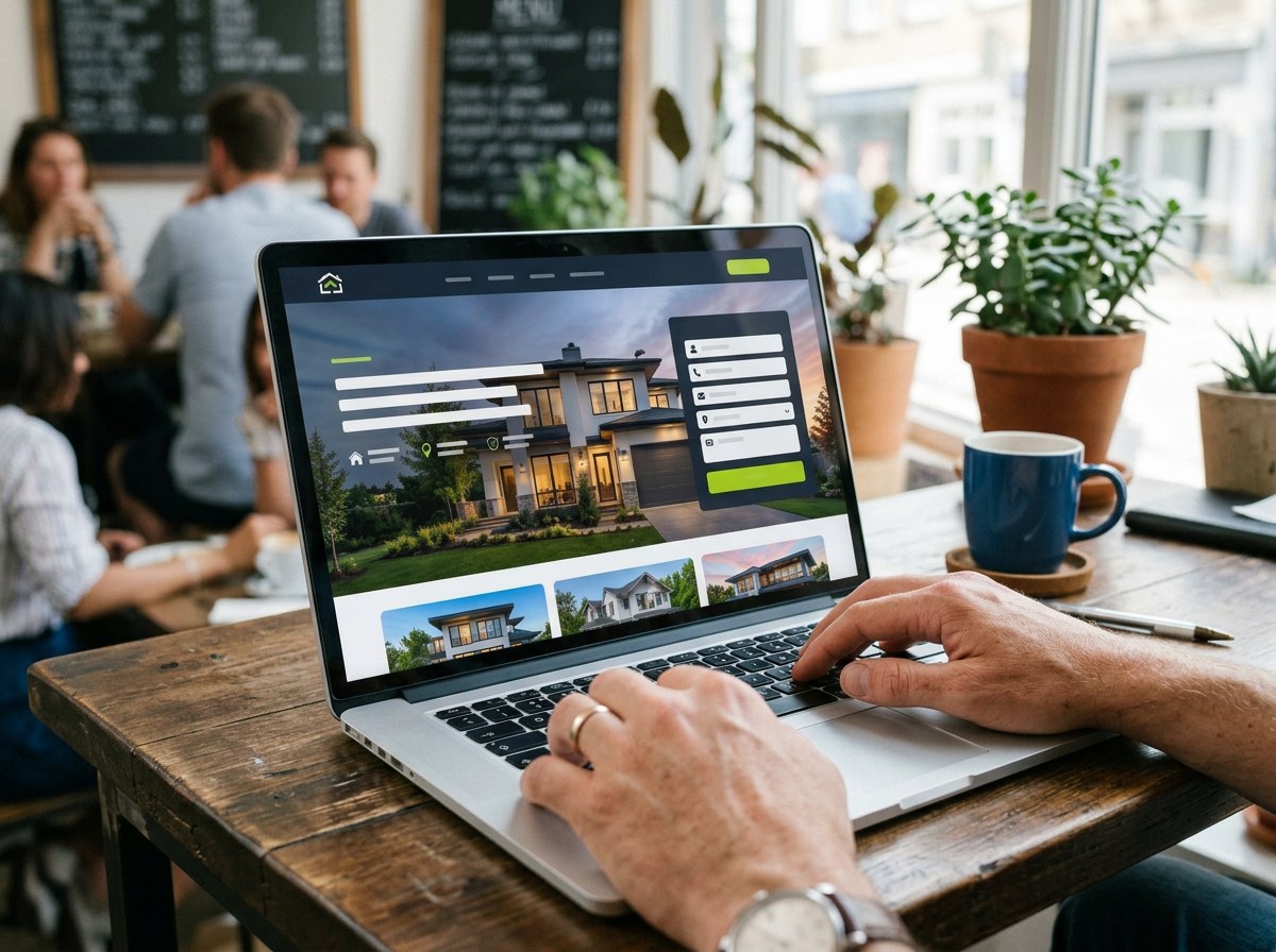 Concept: real estate landing page with enquiry form