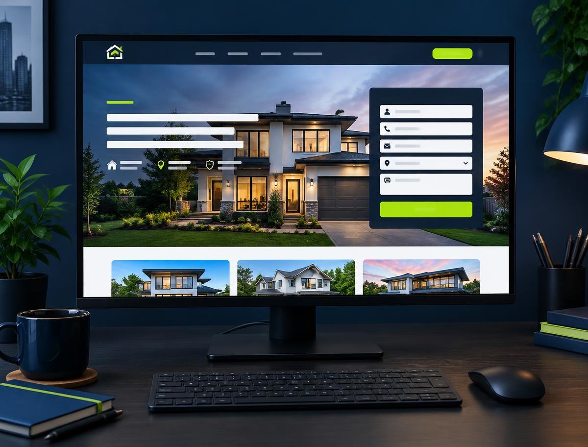 Concept: real estate landing page with enquiry form